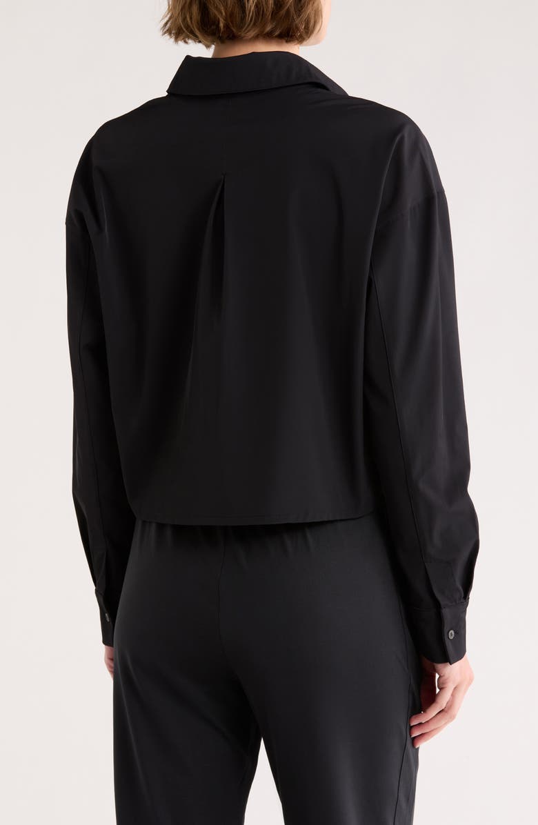 90 DEGREE BY REFLEX Meet & Greet Button-Up Shirt, Alternate, color, Black