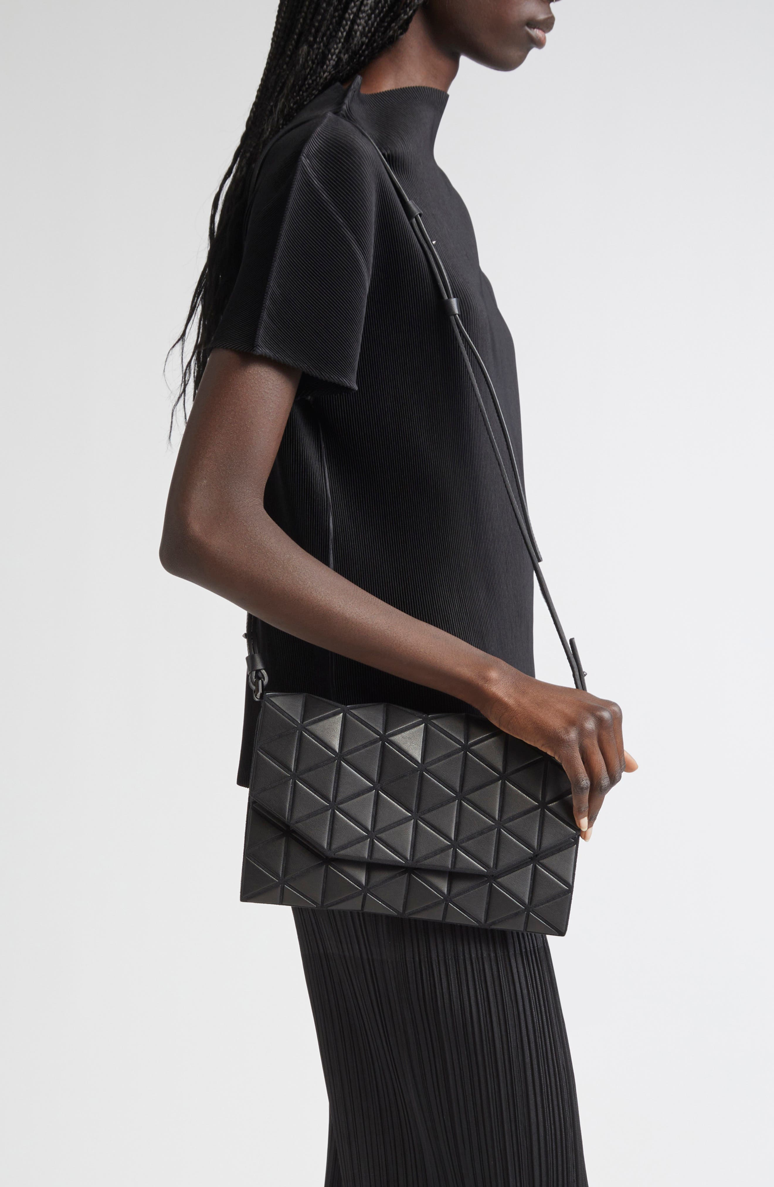 Bao Bao Issey Miyake Tonneau Matte Crossbody Bag, Alternate, color, Matte Black