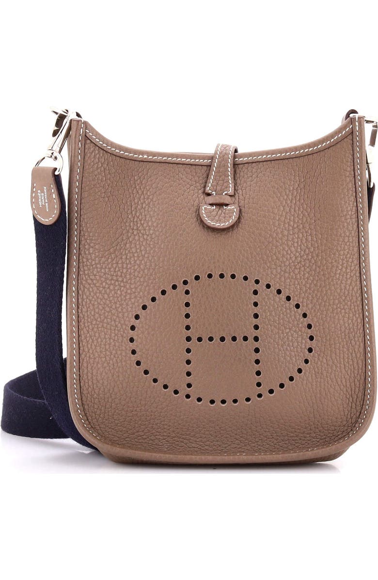 Pre-Owned Hermes Evelyne Bag Gen III Clemence TPM, Main, color, Etoupe