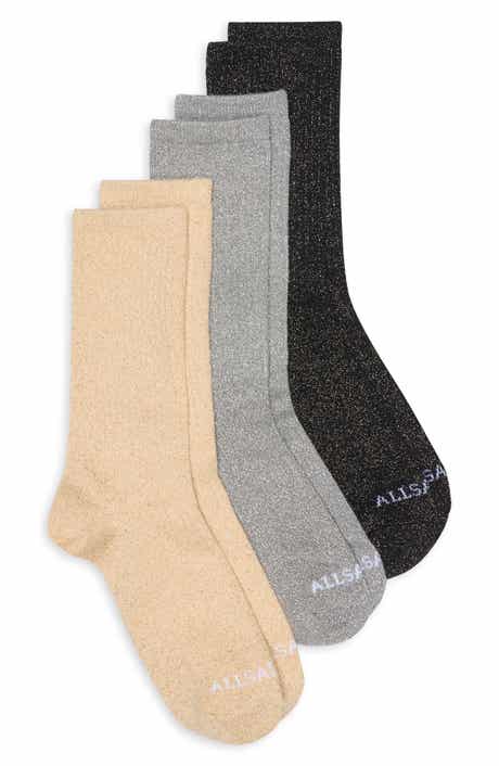3-Pack Metallic Sport Crew Socks