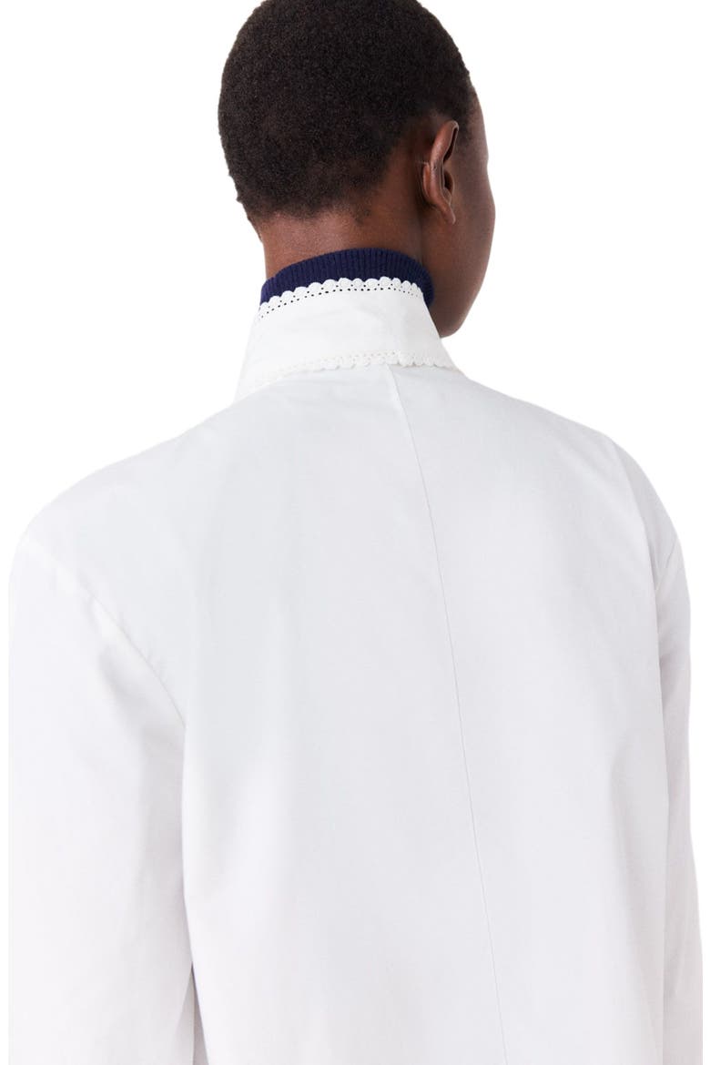 Shirt with removable pussy bow, Alternate, color, White