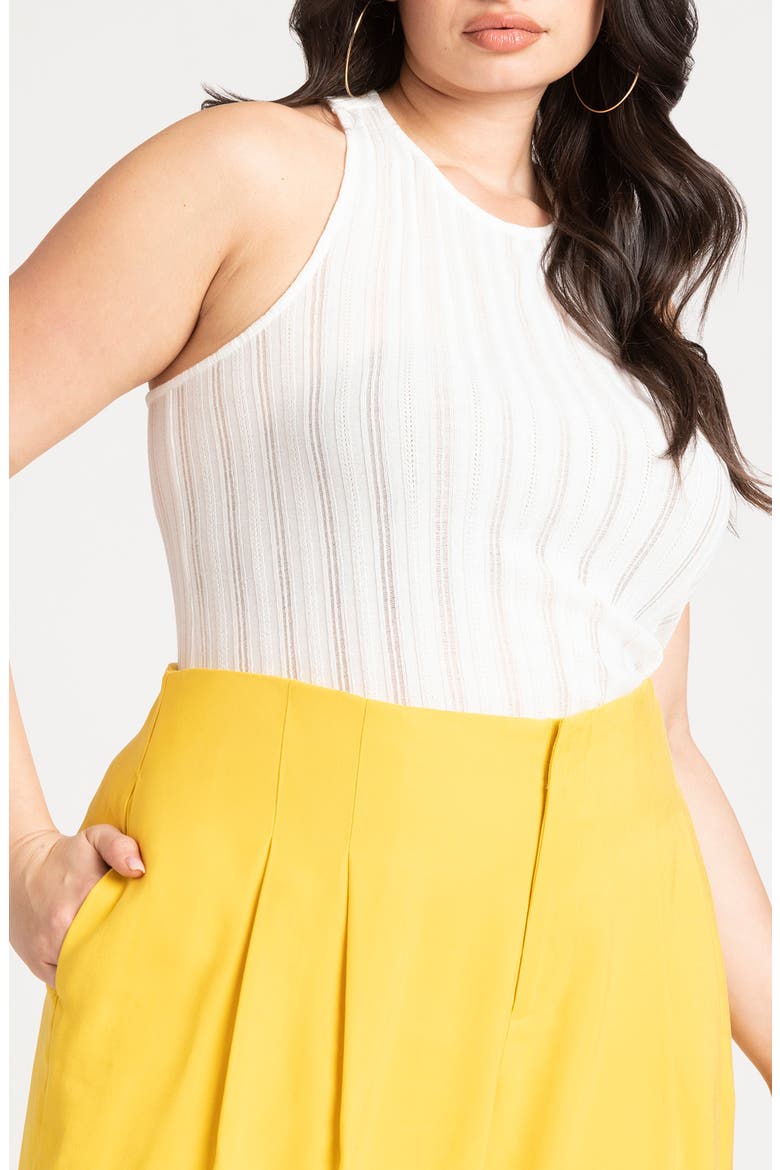 Twist Racerback Tank, Alternate, color, WHITE