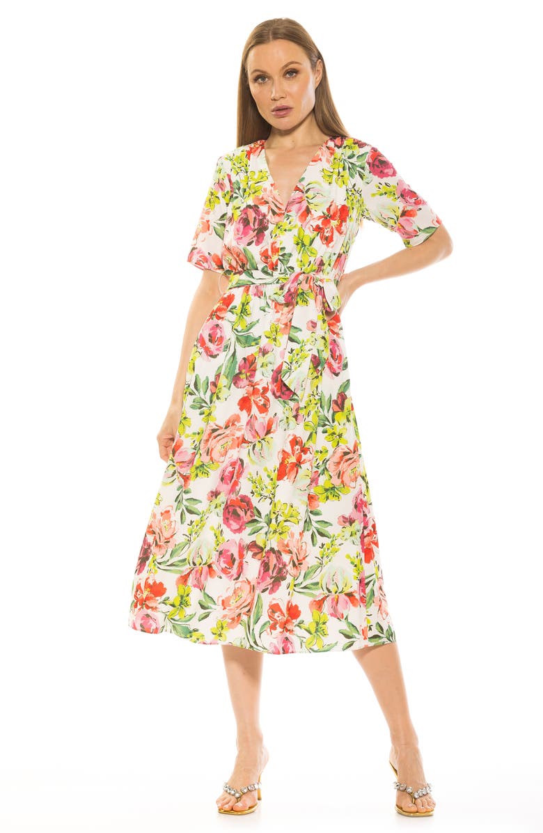 Alexia Admor Larisa Fit & Flare Dress, Alternate, color, Large Floral