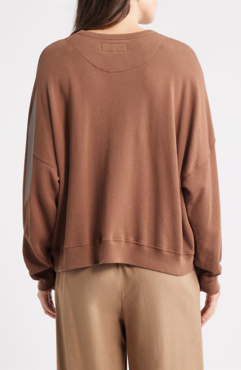 THE GREAT. The Teammate Horse Graphic Sweatshirt, Alternate, color, Umber