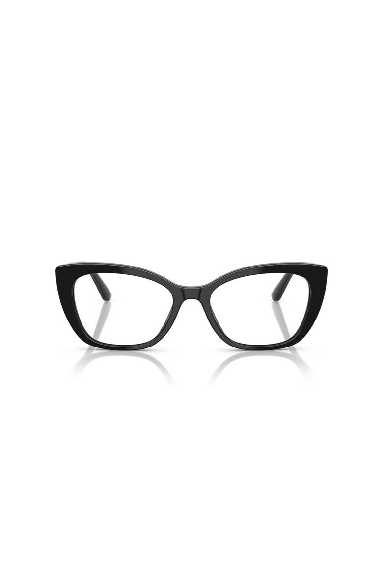 Dolce&Gabbana 52mm Cat Eye optical glasses, Alternate, color, Black
