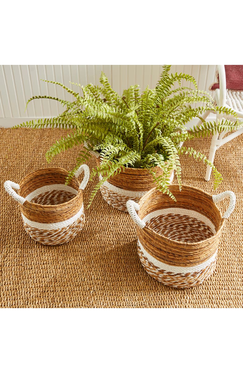 Napa Home & Garden Key Largo Round Baskets Set of 3, Alternate, color, Beige