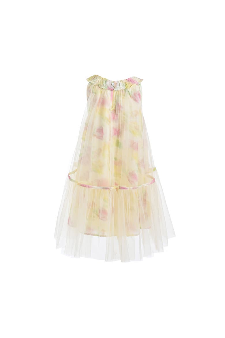 Rosamira Floral Tulle Dress, Alternate, color, Yellow
