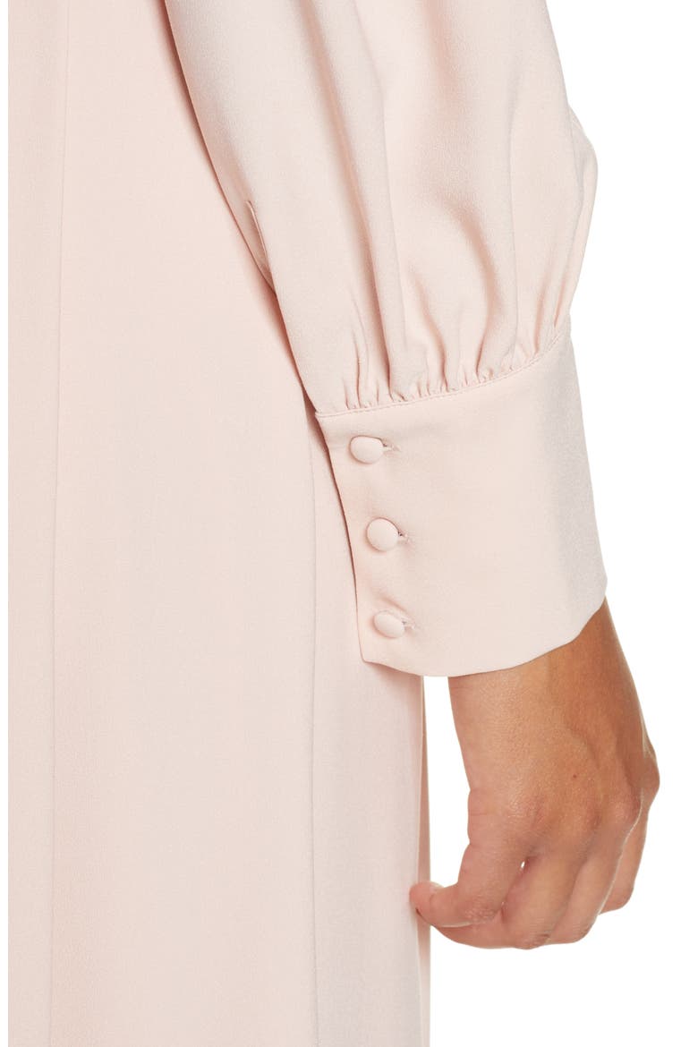 Long Sleeve Satin Midi Dress, Alternate, color, PINK SMOKE