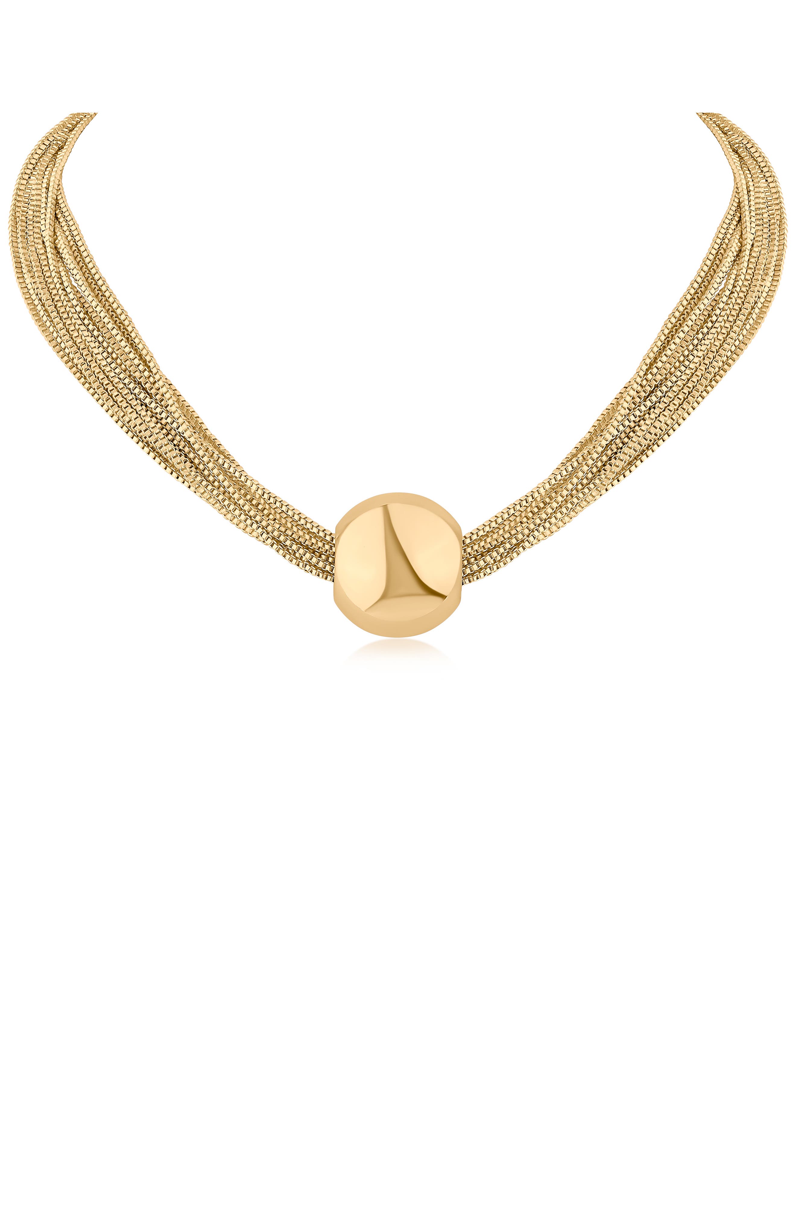 JARDIN Ball Box Chain Collar Necklace