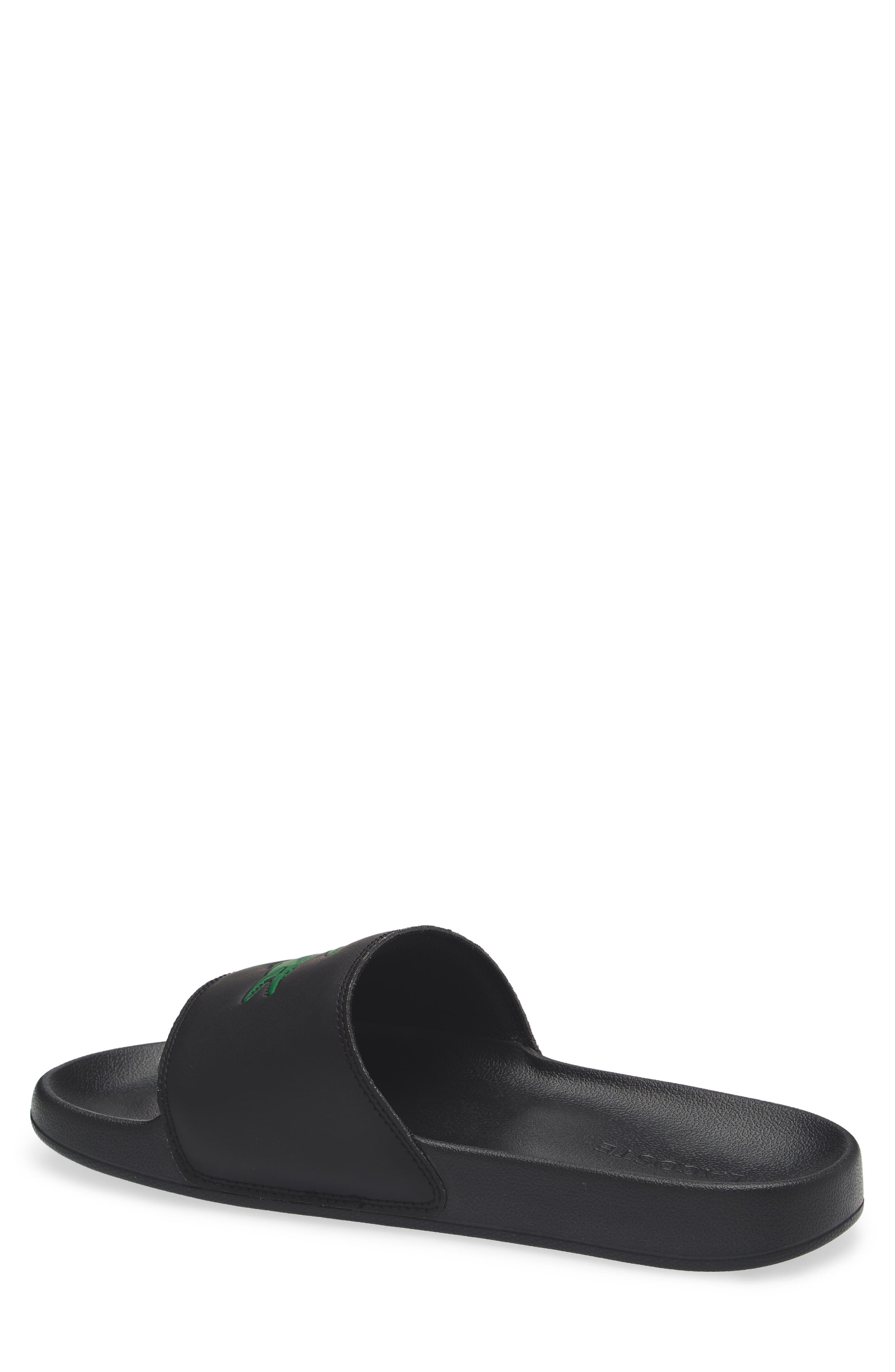 Lacoste Serve Slide Sandal, Alternate, color, Black/ Green