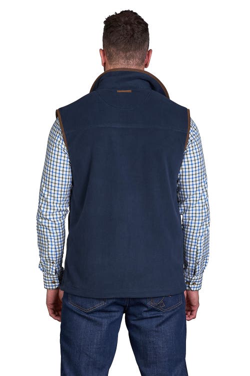 Raging Bull Fleece Gilet In Blue