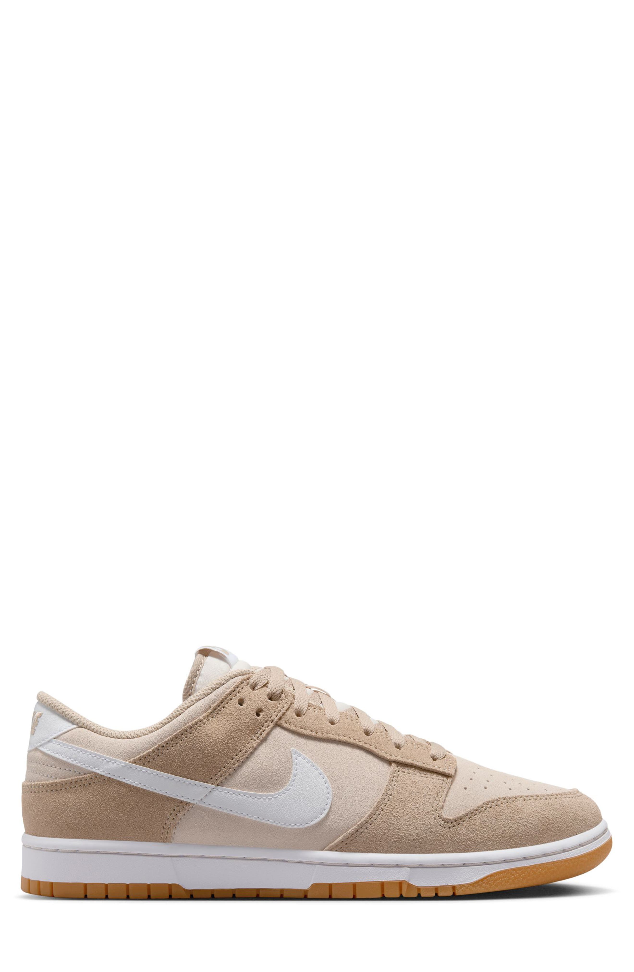 Nike Dunk Low Retro Basketball Sneaker, Alternate, color, Ivory/ White/ Orewood Burn