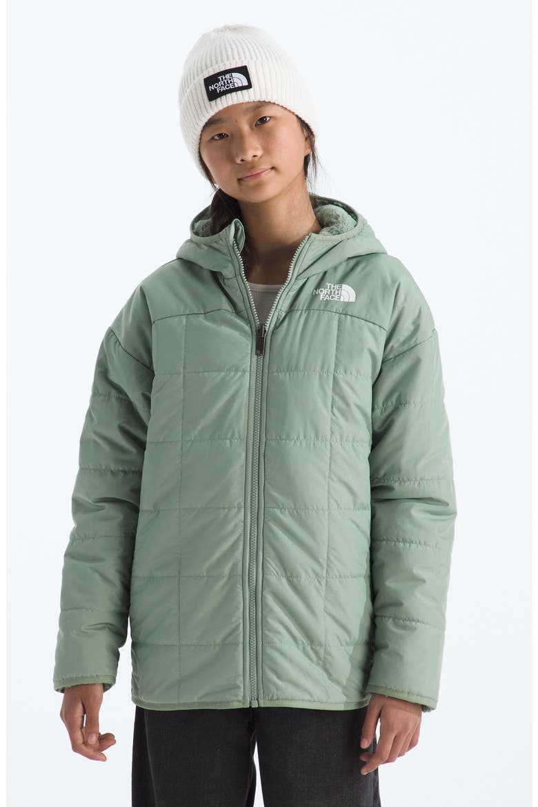 Kids' Shasta Water Repellent Reversible Hooded Jacket, Main, color, SLATE MOSS