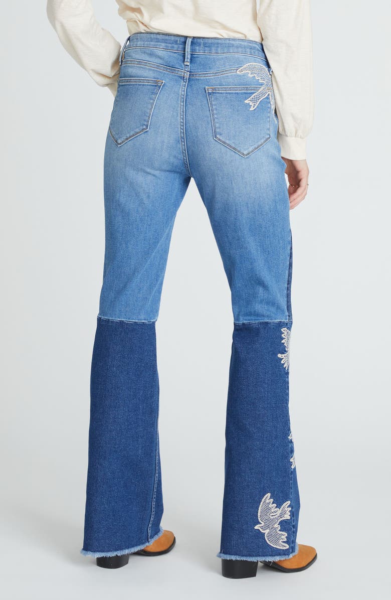 Driftwood Benita Dove Love Wide Leg Jeans, Alternate, color, Medium Wash