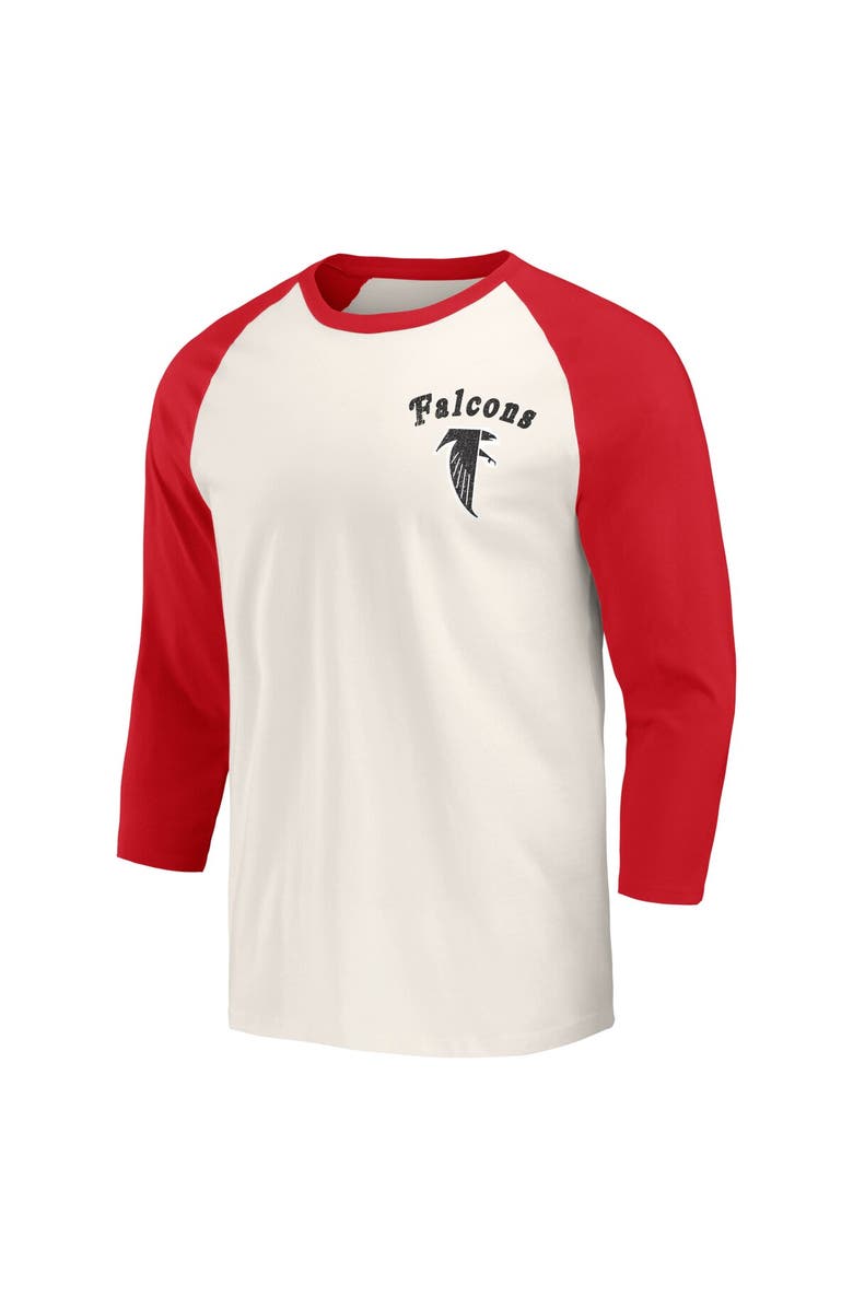Darius Rucker Collection by Fanatics Men's Darius Rucker Collection by Fanatics Red/White Atlanta Falcons Raglan 3/4 Sleeve T-Shirt, Alternate, color, 