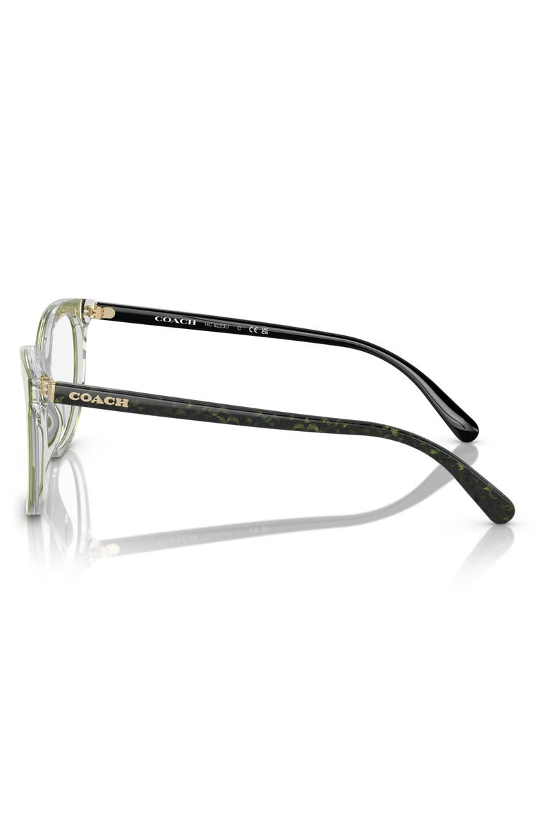 COACH 51mm Square Optical Glasses, Alternate, color, Green Hopper / Demo