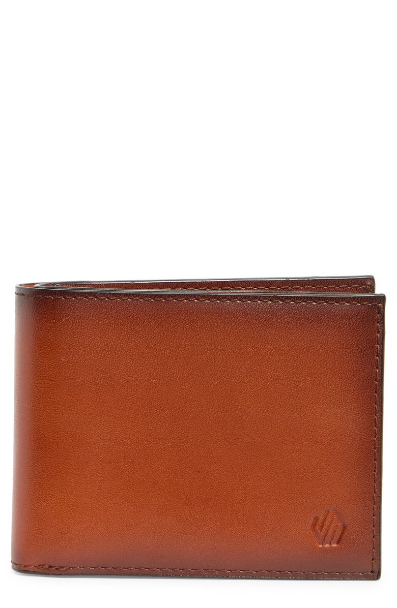Johnston & Murphy Leather Bifold Wallet, Main, color, 