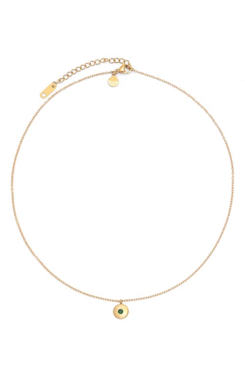 Petit Moments Birthstone Disc Pendant Necklace