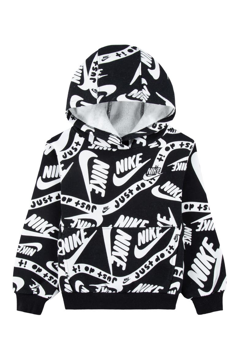 Kids' Sportswear Club Fleece Hoodie, Main, color, BLACK