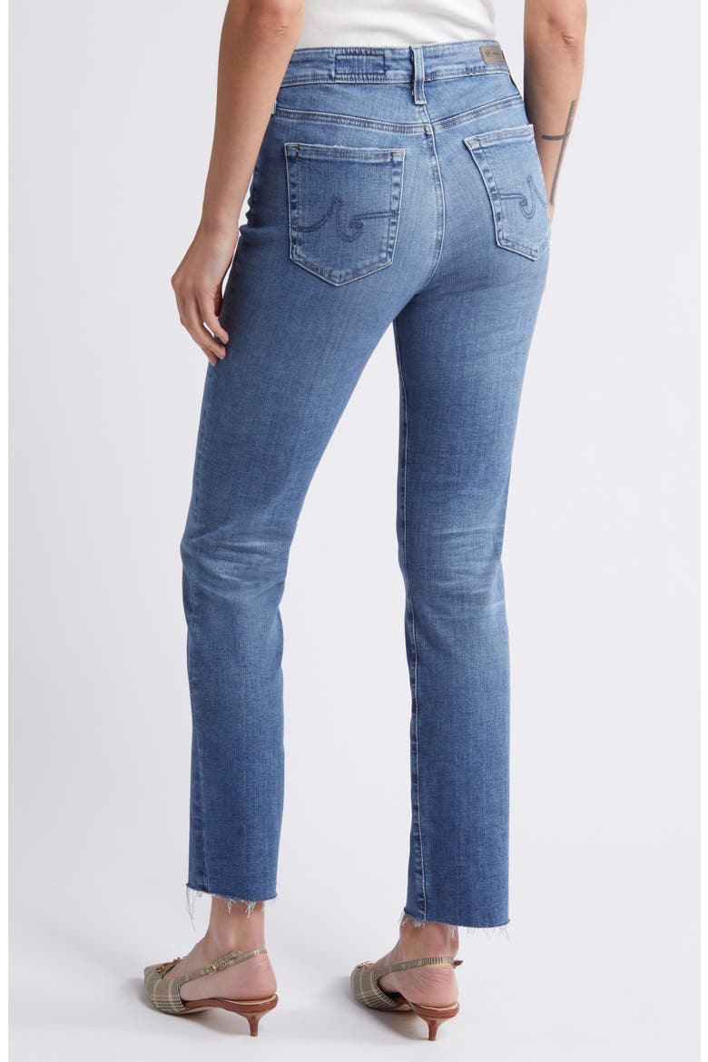 Mari Raw Hem Slim Straight Leg Jeans, Alternate, color, 13 YEARS REINVENTION