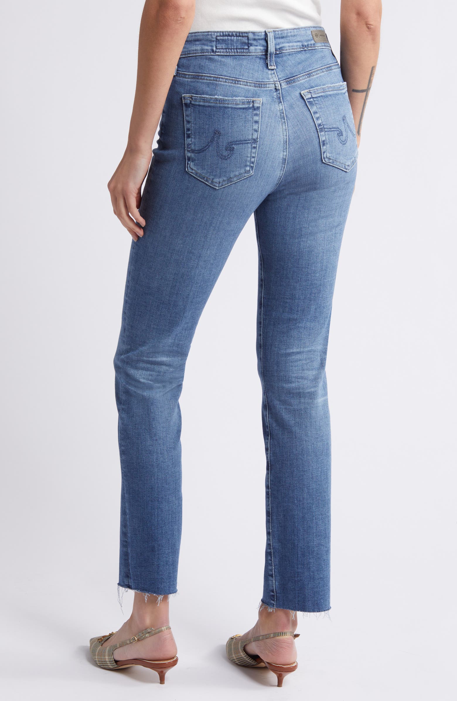 AG Mari Raw Hem Slim Straight Leg Jeans | Nordstromrack