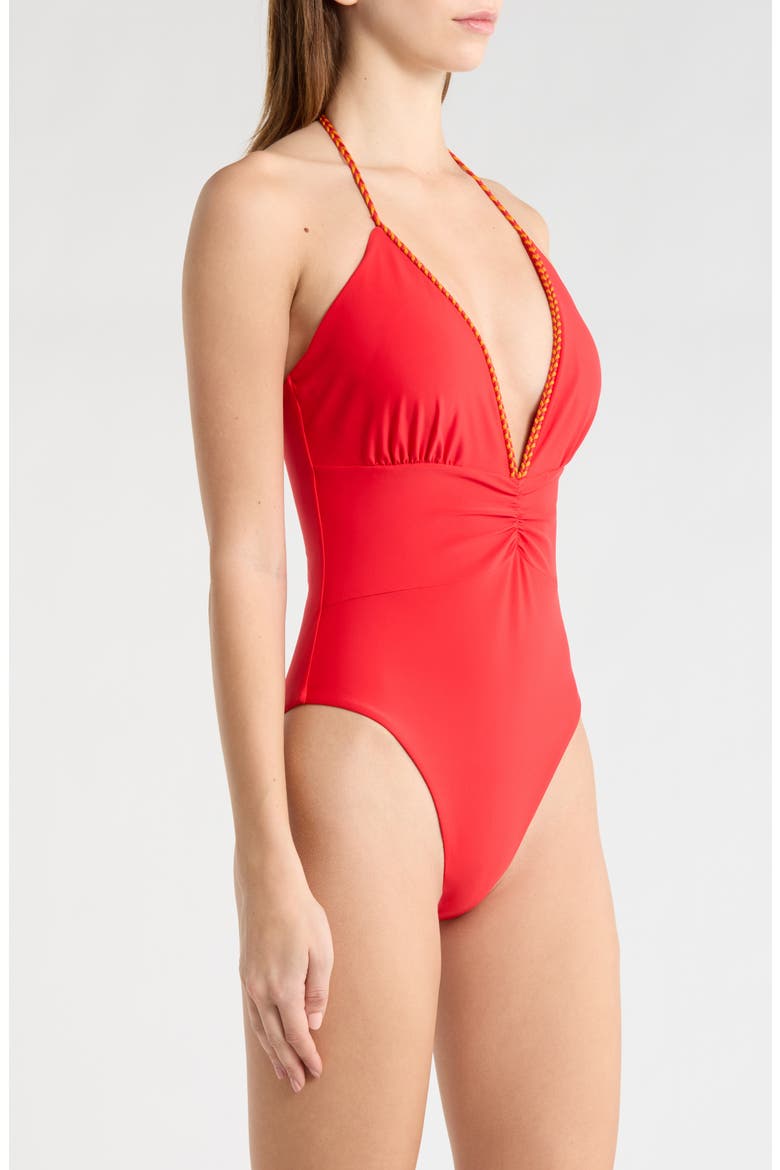 Madison One-Piece Swimsuit, Alternate, color, FLAME