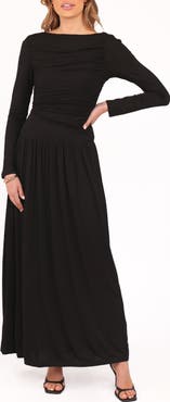 Petal & Pup Shirley Cutout Back Long Sleeve Maxi Dress