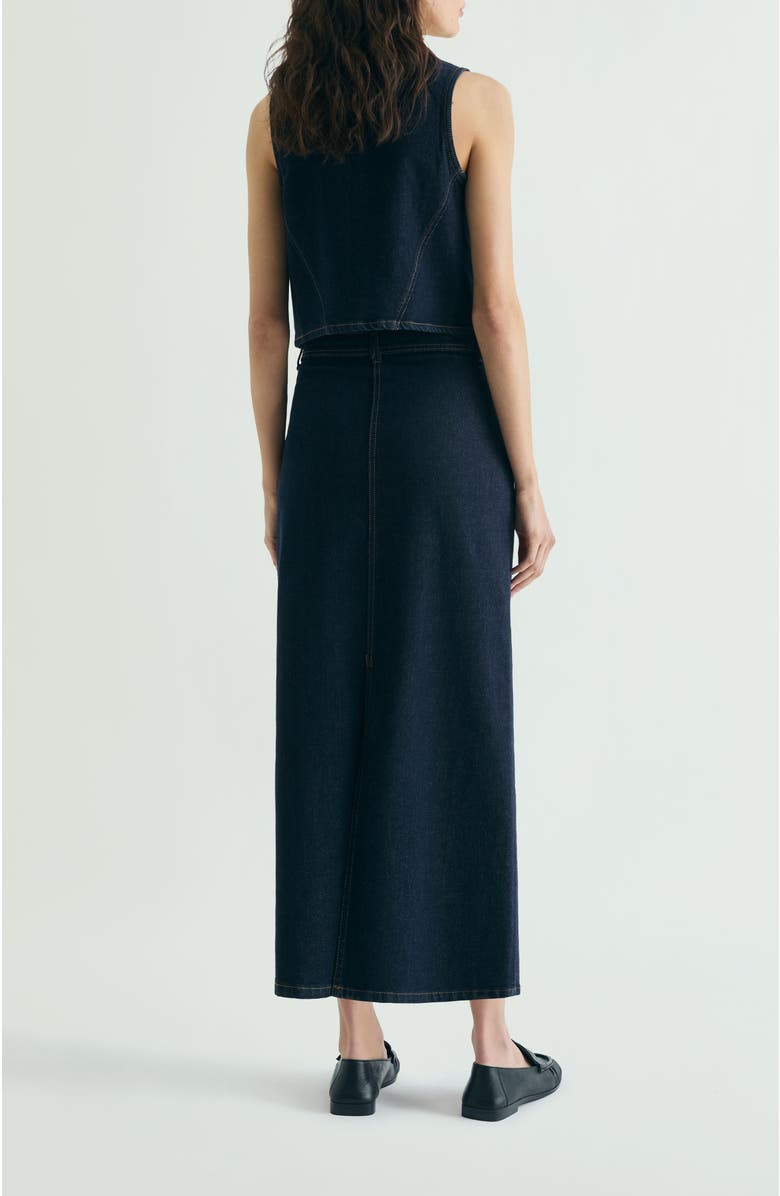 Scalpers Denim Midi Skirt, Alternate, color, Darkindigo