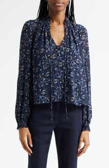 Veronica Beard Hickory Floral Paisley Top