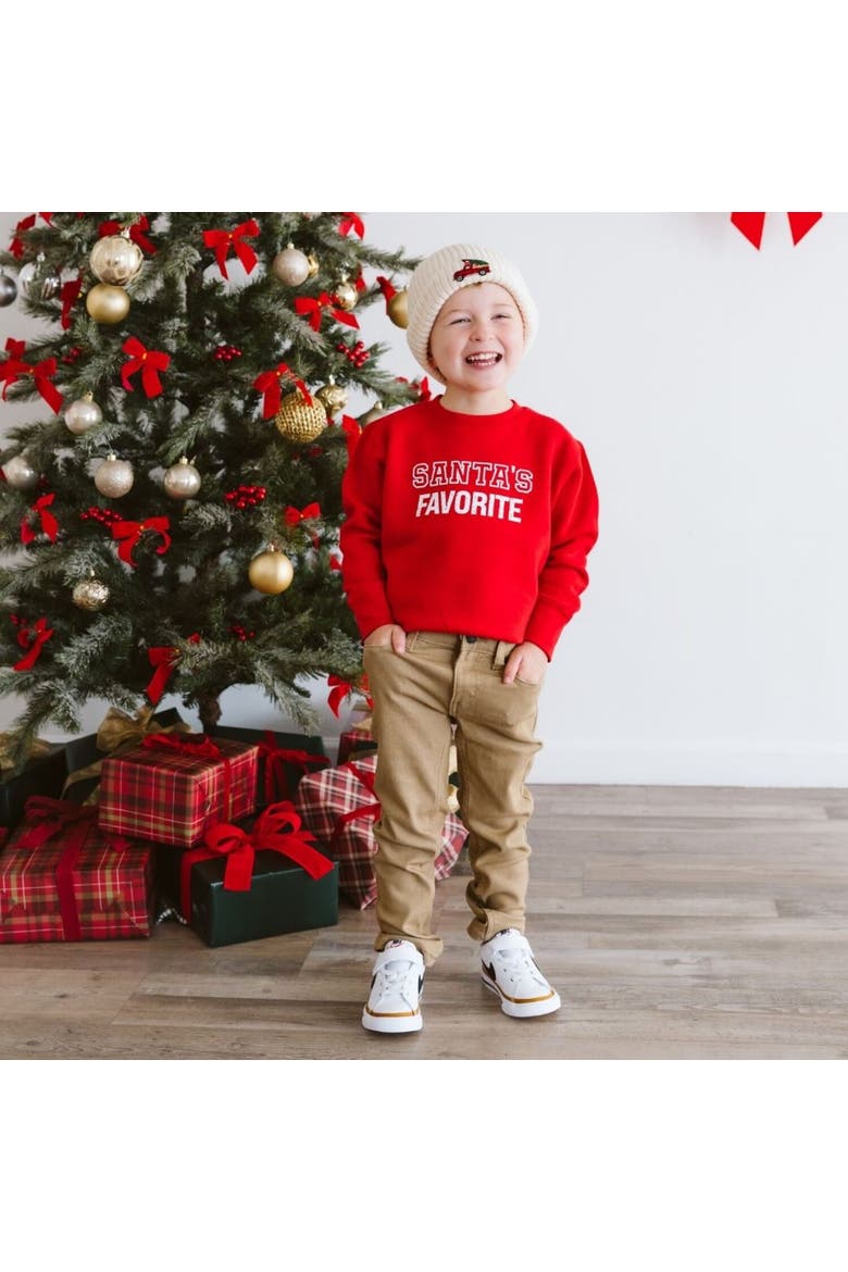 Santa's Favorite Christmas Sweatshirt, Alternate, color, Red