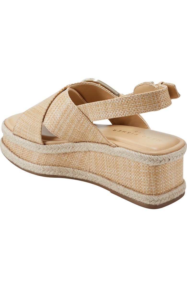 Marc Fisher LTD Renda Slingback Espadrille Platform Wedge Sandal, Alternate, color,