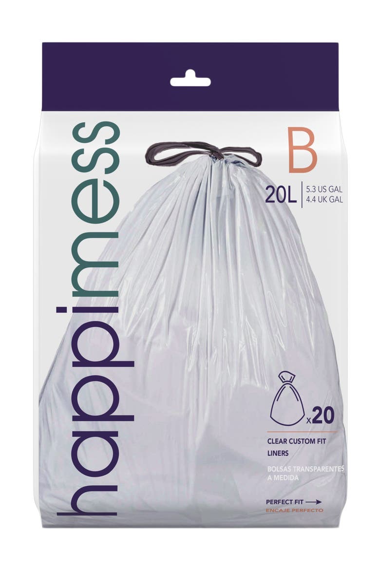 Drawstring Trash Can Liner,, Alternate, color, White, Unscented, 13.2-Gal