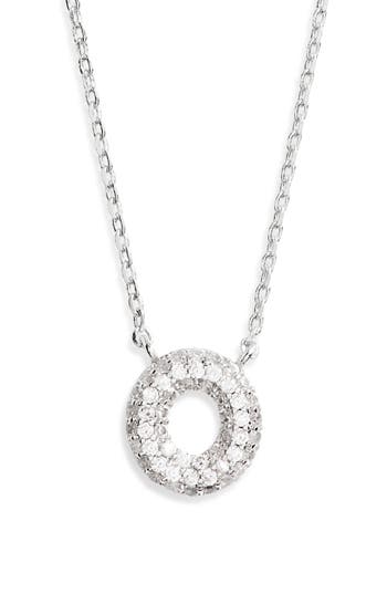 Leith Cubic Zirconia Initial Pendant Necklace