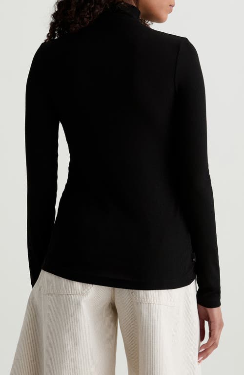 Ag The Chels Long Sleeve Ribbed Turtleneck In Black