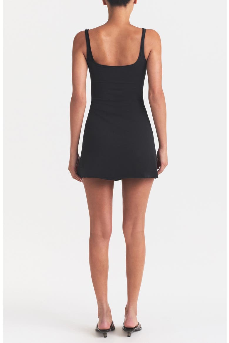 Stretch Cotton Jersey Minidress, Alternate, color, SOOT