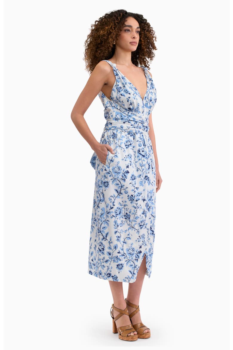 Emelia Printed Dress, Alternate, color, Alaskan Blue Multi