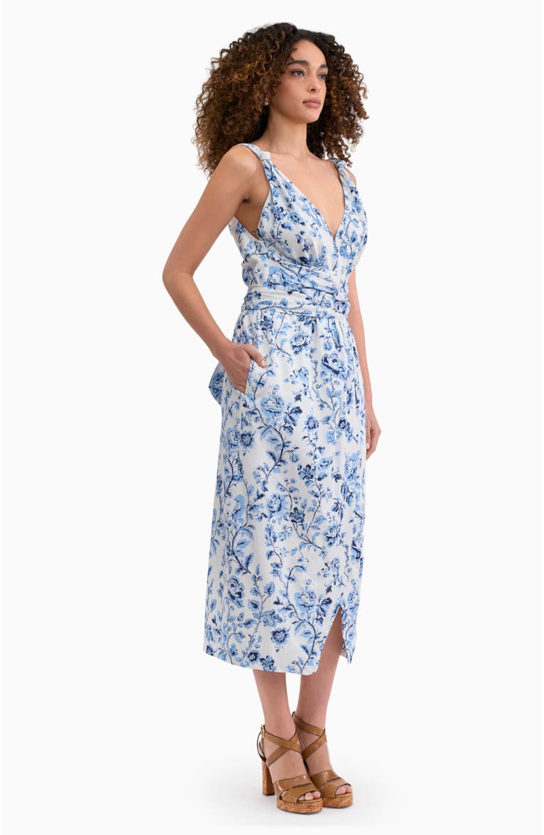 Rebecca Taylor Emelia Printed Dress, Alternate, color, Alaskan Blue Multi