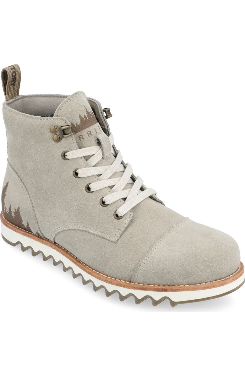 TERRITORY BOOTS Zion Water Resistant Lace-Up Lug Boot - Wide Width, Main, color, Taupe