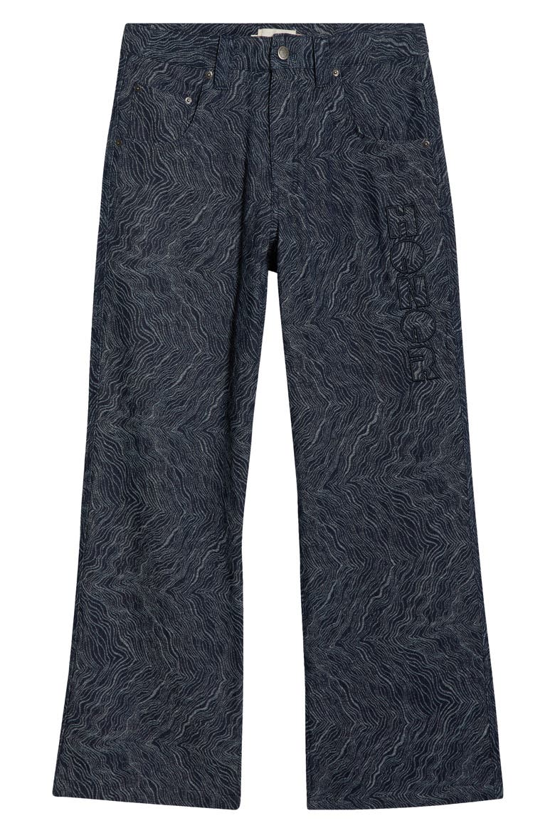 Swirl Jacquard Wide Leg Jeans, Alternate, color, INDIGO