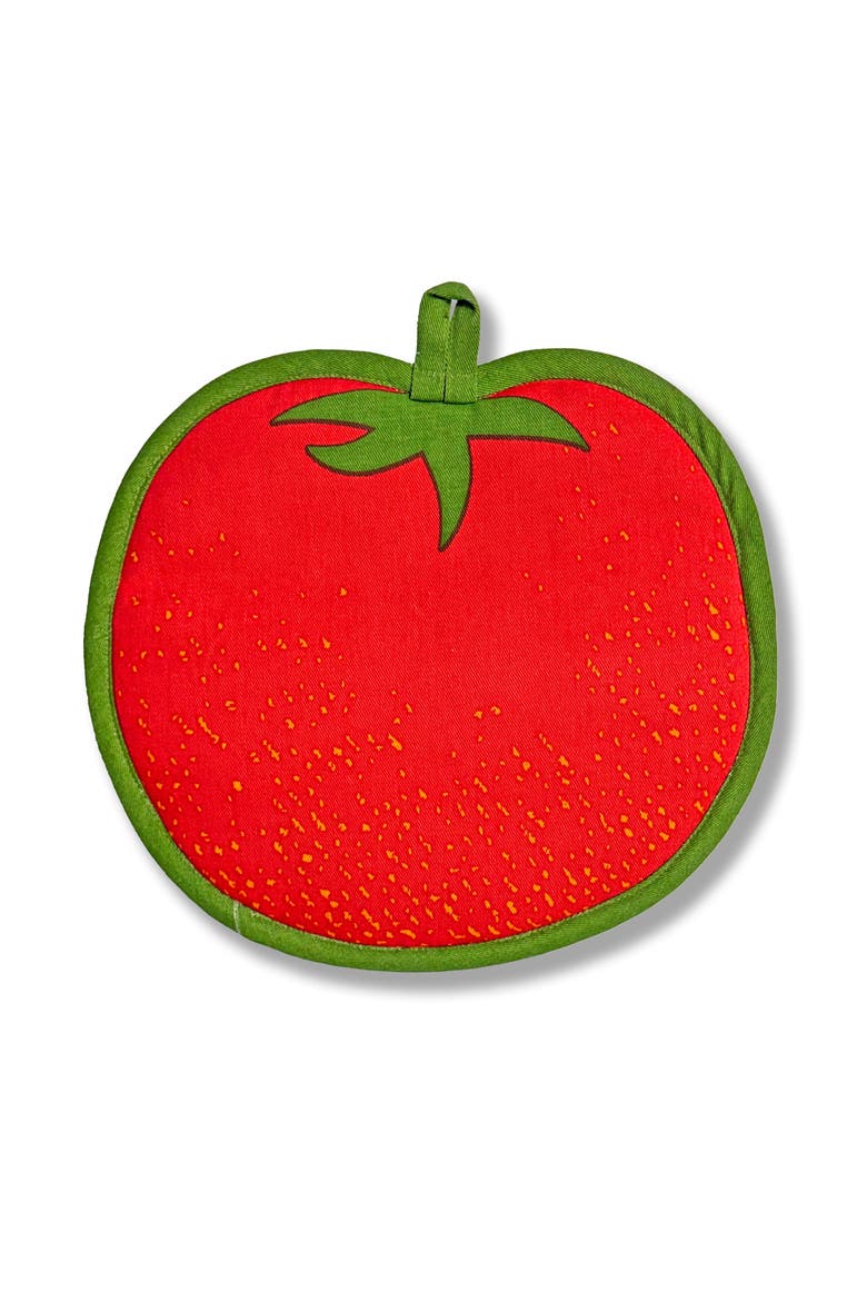 Avocado & Tomato Pot Holders Set of 2, Alternate, color, Green