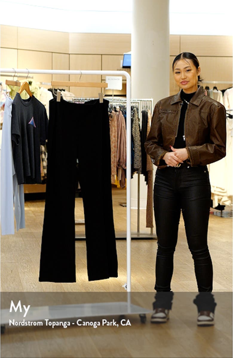 'Lyssentials Elysse High Waist Wide Leg Ponte Pants, sales video thumbnail