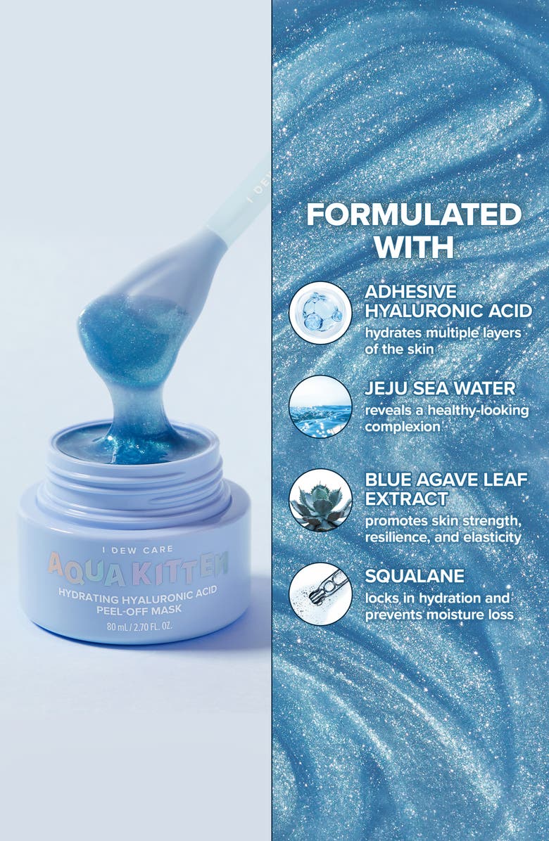 I DEW CARE Aqua Kitten Hydrating Hyaluronic Acid Peel-Off Mask, Alternate, color, 