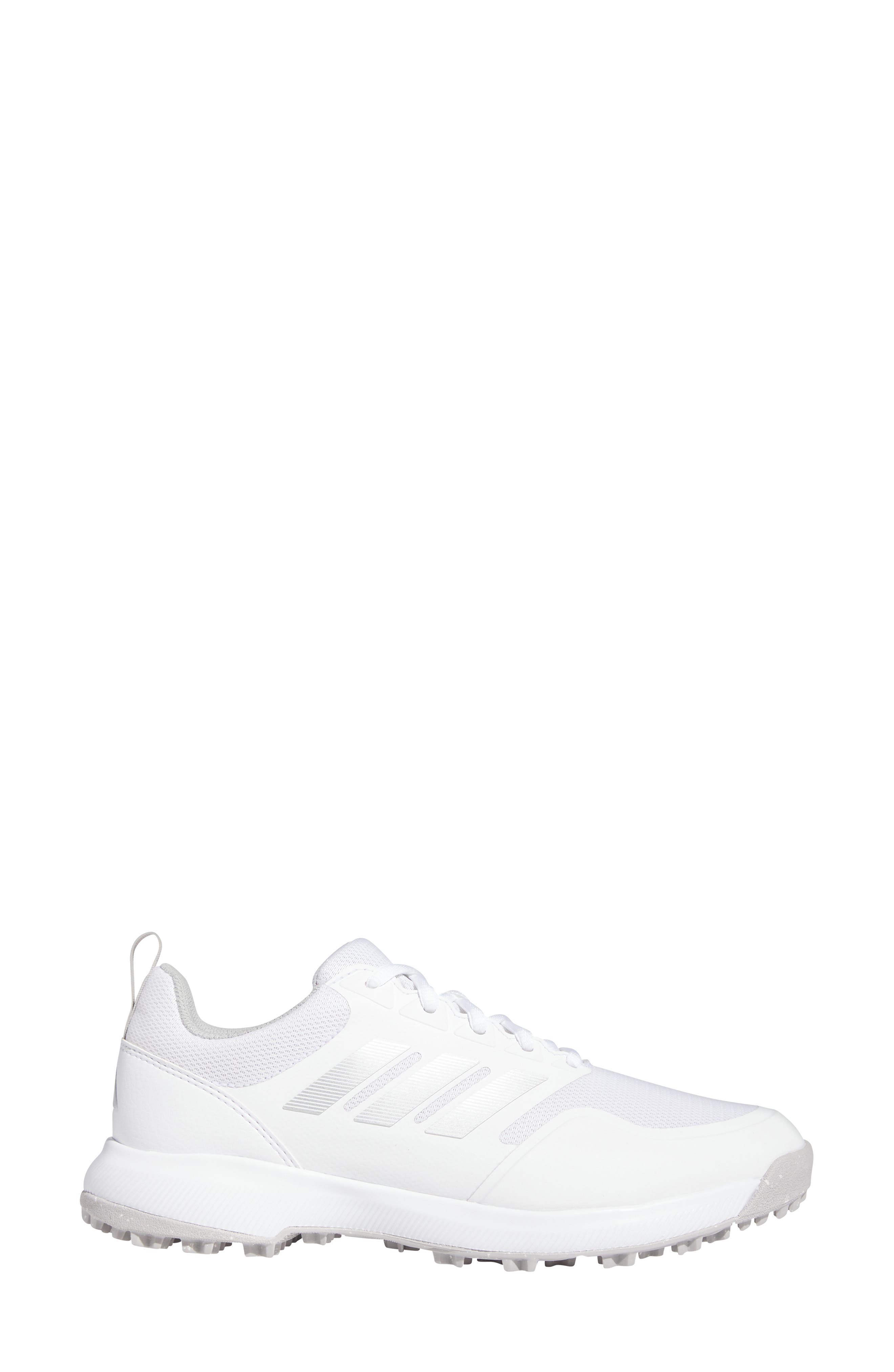 adidas Tech Response 3.0 Water Resistant Golf Shoe, Alternate, color, White/ Grey/ Silver Metallic