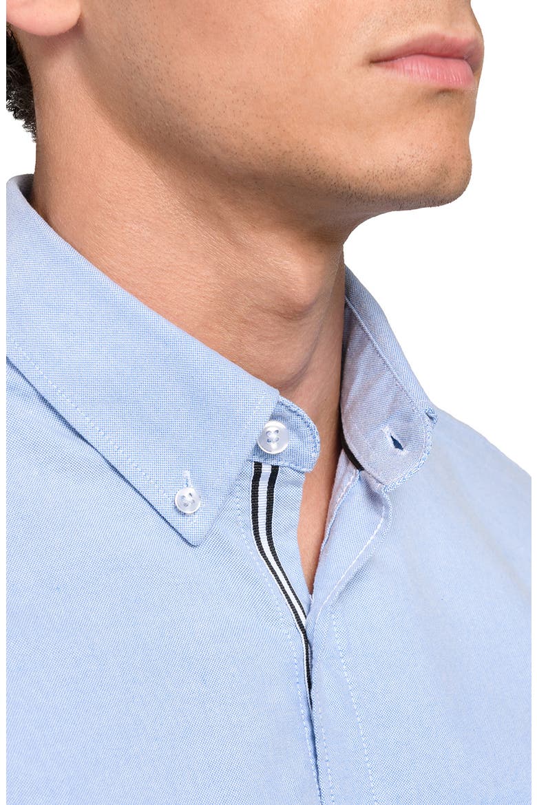 Solid Oxford Woven Long Sleeve Basic, Alternate, color, BLUE
