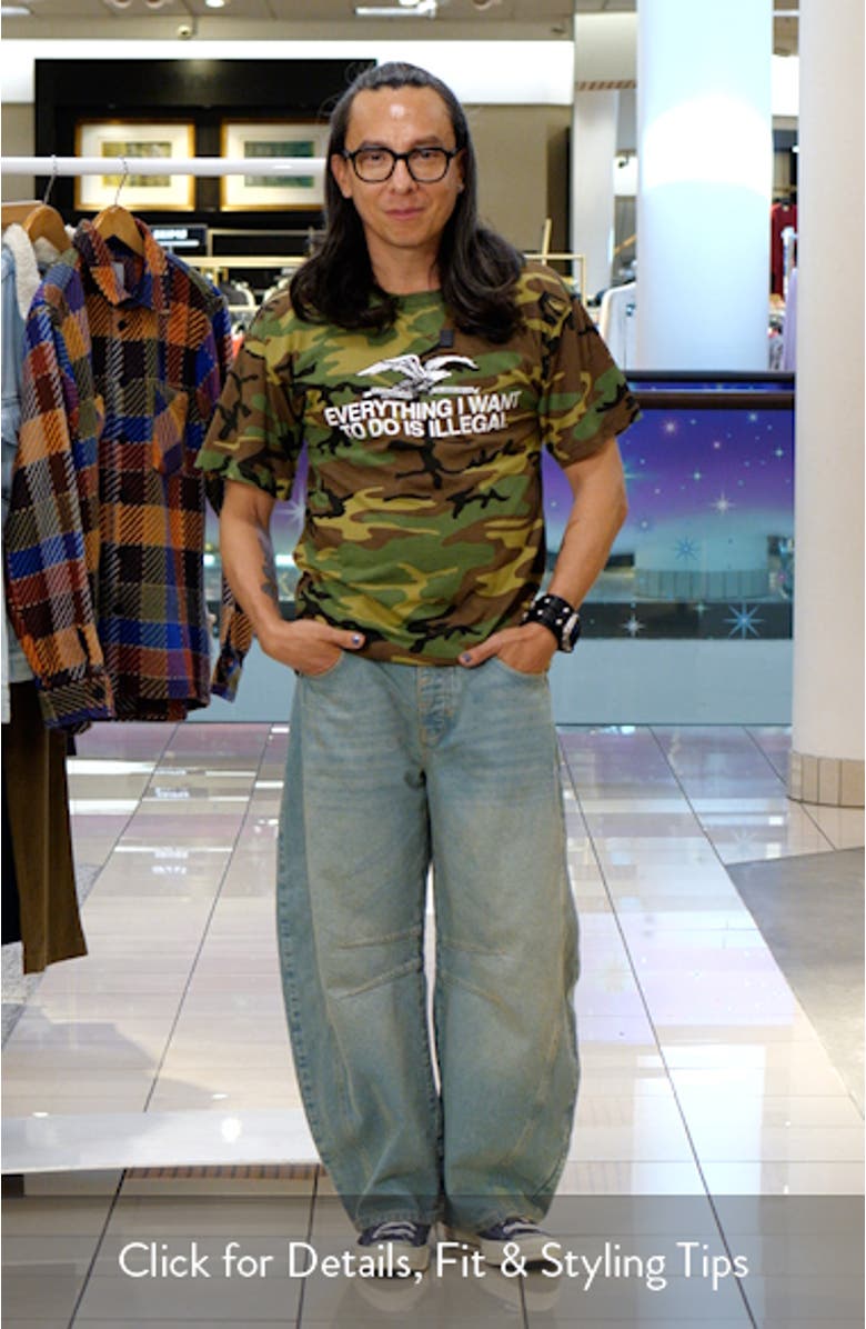 Illegal Camo Print Graphic T-Shirt, sales video thumbnail