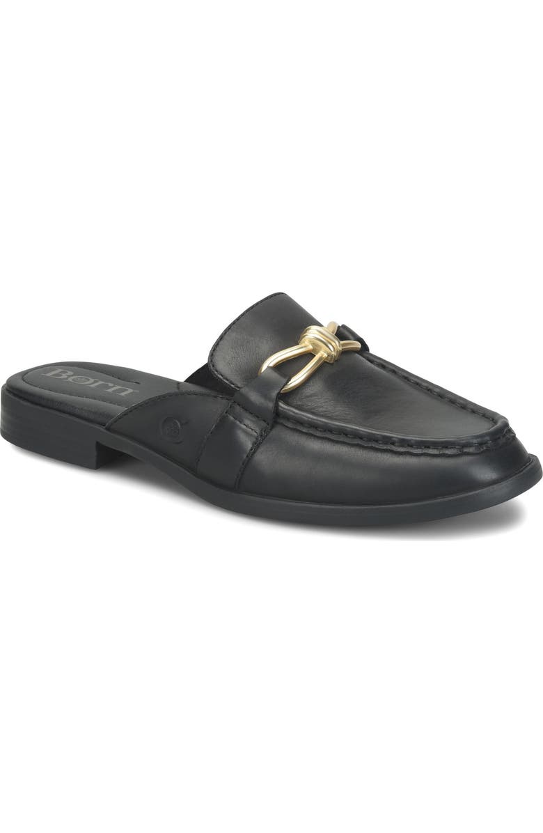 Børn Claire Bit Mule, Main, color, Black Leather