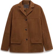 MANGO Straight Suede Blazer