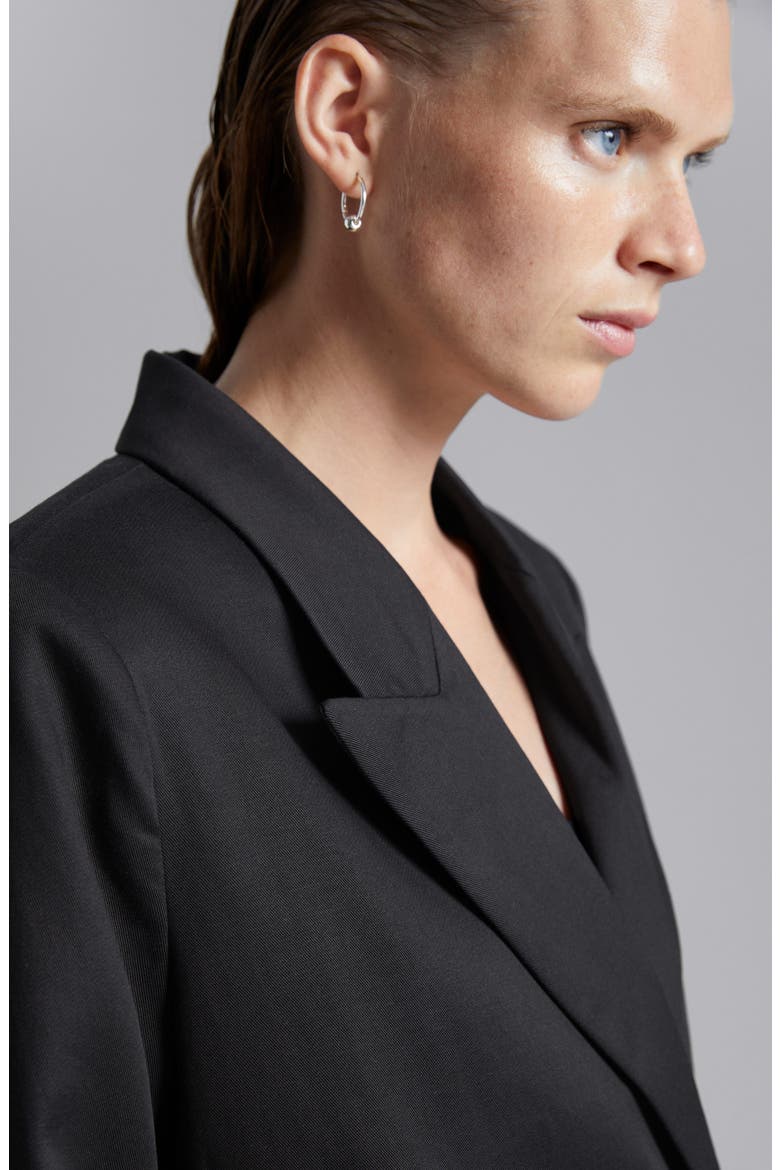 Double Breasted Blazer, Alternate, color, BLACK