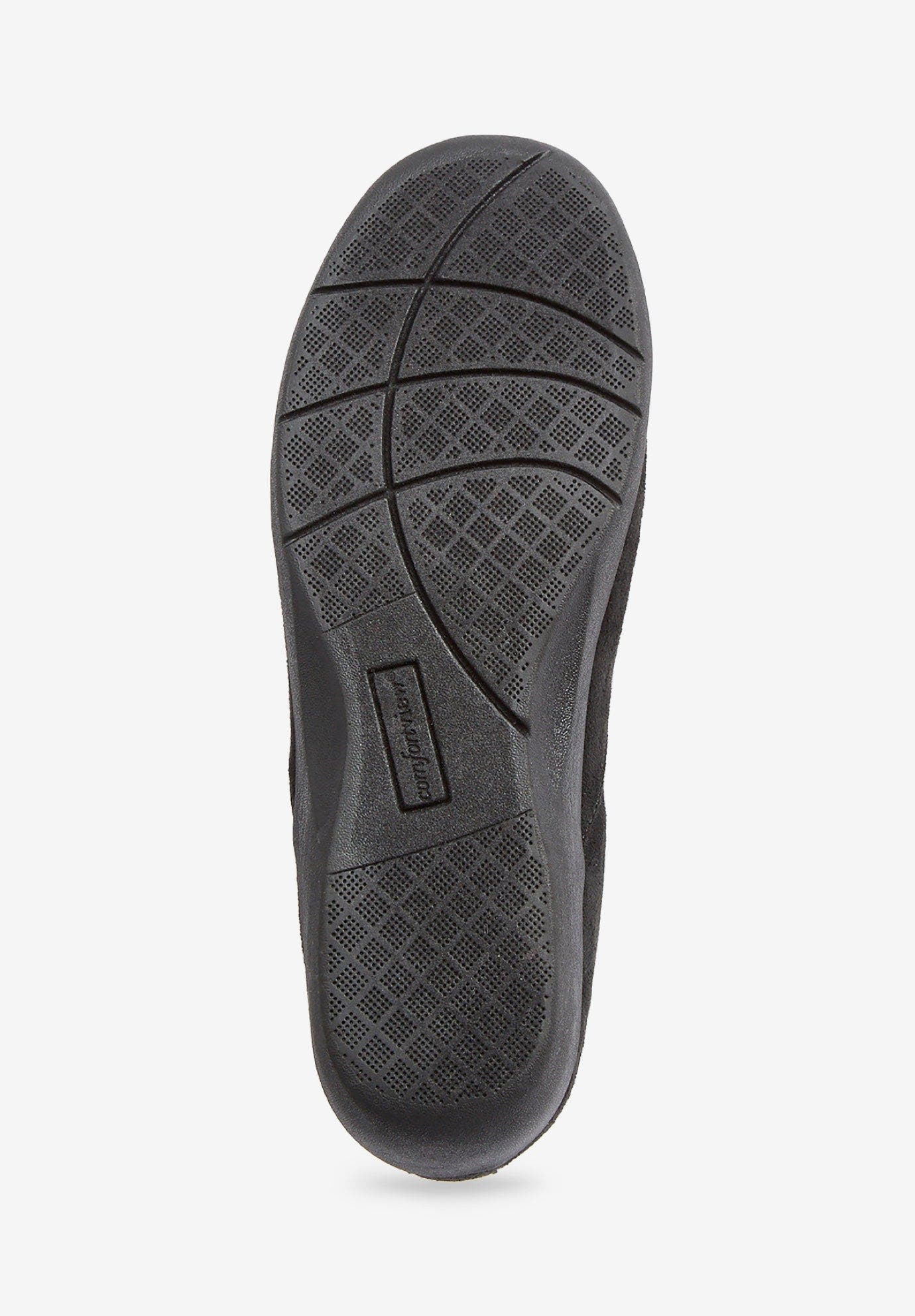 Comfortview The Stacia Mary Jane Flat, Alternate, color, Black