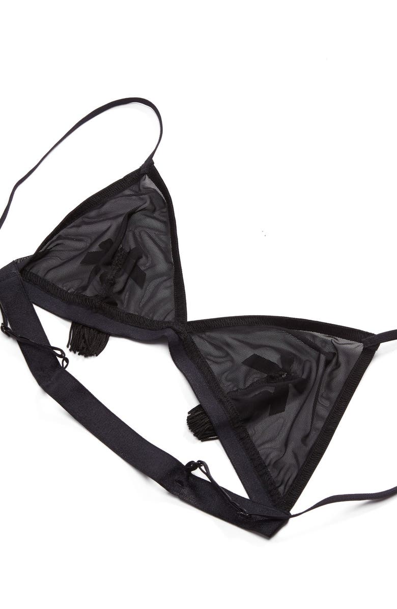 Hanky Panky Tassel Triangle Bralette, Alternate, color,